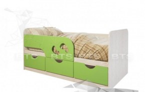 Кровать детская Минима Лего 1.6 (крем/дуб атланта) в Чебаркуле - chebarkul.mebel-74.com | фото