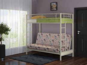 Кровать двухъярусная с диваном "Мадлен" (Слоновая кость/Серый) в Чебаркуле - chebarkul.mebel-74.com | фото