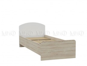 МАРТИНА Кровать 800 с настилом ЛДСП (Белый глянец/дуб сонома) в Чебаркуле - chebarkul.mebel-74.com | фото