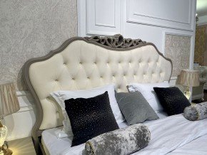 Кровать Мокко 1800 с мягким изголовьем + основание (серый камень) в Чебаркуле - chebarkul.mebel-74.com | фото