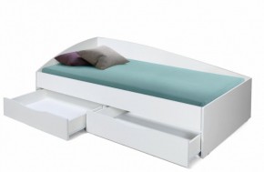 Кровать одинарная "Фея - 3" асимметричная 2000х900 (белая) в Чебаркуле - chebarkul.mebel-74.com | фото