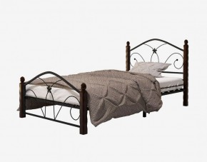 Кровать "Селена 1" Черная (900*2000) (ножки-шоколад) с коваными элементами в Чебаркуле - chebarkul.mebel-74.com | фото