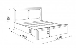 Кровать 1.6 Глэдис М31 с настилом и мягкой частью (ЯШС/Белый) в Чебаркуле - chebarkul.mebel-74.com | фото