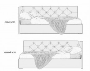 Кровать угловая Хлоя интерьерная +основание/ПМ/бельевое дно (120х200) в Чебаркуле - chebarkul.mebel-74.com | фото