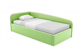 Кровать угловая Лэсли интерьерная +основание (90х200) 4 кат. ткани в Чебаркуле - chebarkul.mebel-74.com | фото