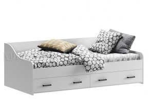 ВЕГА NEW Кровать 900 с настилом ЛДСП (Белый глянец/белый) в Чебаркуле - chebarkul.mebel-74.com | фото