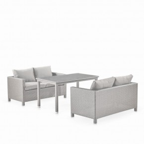 Обеденный комплект плетеной мебели с диванами T256C/S59C-W85 Latte в Чебаркуле - chebarkul.mebel-74.com | фото