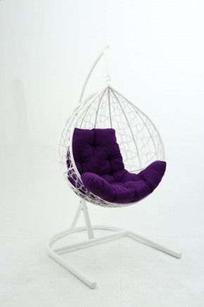 Подвесное кресло Бароло (белый/фиолетовый) в Чебаркуле - chebarkul.mebel-74.com | фото