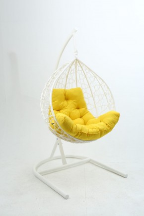 Подвесное кресло Бароло (белый/желтый) в Чебаркуле - chebarkul.mebel-74.com | фото
