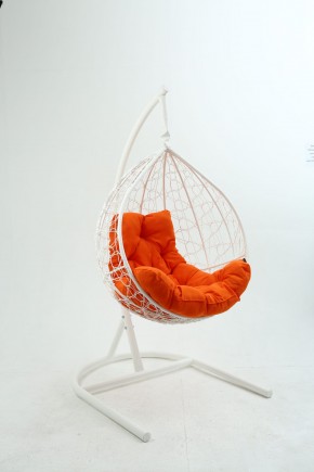 Подвесное кресло Бароло (белый/оранжевый) в Чебаркуле - chebarkul.mebel-74.com | фото