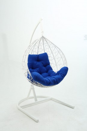 Подвесное кресло Бароло (белый/синий) в Чебаркуле - chebarkul.mebel-74.com | фото