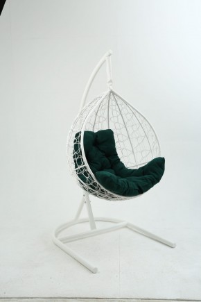Подвесное кресло Бароло (белый/зеленый) в Чебаркуле - chebarkul.mebel-74.com | фото