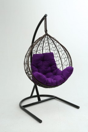 Подвесное кресло Бароло (коричневый/фиолетовый) в Чебаркуле - chebarkul.mebel-74.com | фото