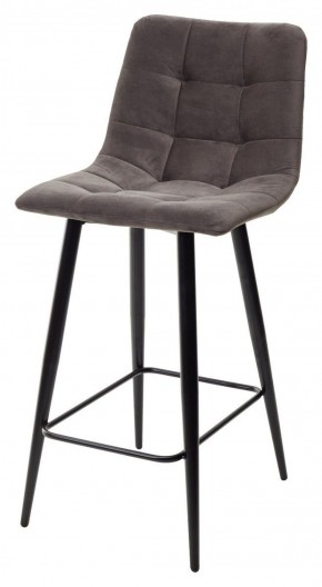 Полубарный стул CHILLI-QB графит #14, велюр / черный каркас (H=66cm) М-City в Чебаркуле - chebarkul.mebel-74.com | фото
