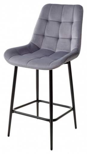 Полубарный стул ХОФМАН, цвет H-14 Серый, велюр / черный каркас H=63cm М-City в Чебаркуле - chebarkul.mebel-74.com | фото