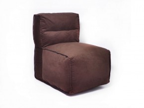 Прямое модульное бескаркасное кресло Комфорт (Шоколад велюр) в Чебаркуле - chebarkul.mebel-74.com | фото