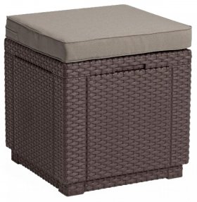 Пуфик Куб с подушкой (Cube with cushion) графит - прохладный серый в Чебаркуле - chebarkul.mebel-74.com | фото