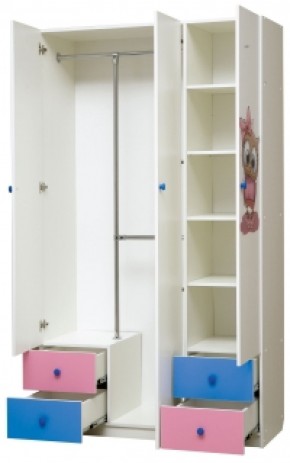 Шкаф 3-х дверный с ящиками и фотопечатью Совята 3.1 (1200) в Чебаркуле - chebarkul.mebel-74.com | фото