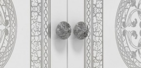 Шкаф 4-х дверный с зеркалами (12.244) Грация (белый/серебро) в Чебаркуле - chebarkul.mebel-74.com | фото