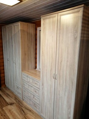 Шкаф для белья со штангой, полками и ящиками арт. 113 в Чебаркуле - chebarkul.mebel-74.com | фото