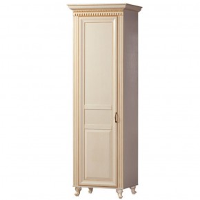 Шкаф для одежды 1-дверный №472 Марлен Кремовый белый в Чебаркуле - chebarkul.mebel-74.com | фото