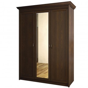 Шкаф для одежды 3-дверный с зеркалом №671 Флоренция Дуб оксфорд в Чебаркуле - chebarkul.mebel-74.com | фото