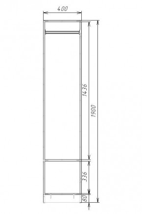 Шкаф для Одежды ЭШ1-РП-19-4 (ручка профильная) серия "Экон" в Чебаркуле - chebarkul.mebel-74.com | фото