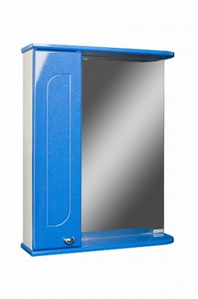 Шкаф-зеркало Радуга Синий металлик 55 левый АЙСБЕРГ (DA1129HZR) в Чебаркуле - chebarkul.mebel-74.com | фото