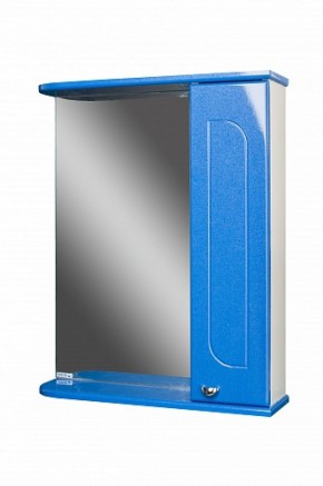 Шкаф-зеркало Радуга Синий металлик 55 правый АЙСБЕРГ (DA1129HZR) в Чебаркуле - chebarkul.mebel-74.com | фото