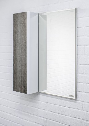Шкаф-зеркало Uno 60 Дуб серый левый/правый Домино (DU1503HZ) в Чебаркуле - chebarkul.mebel-74.com | фото