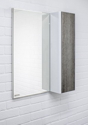 Шкаф-зеркало Uno 60 Дуб серый левый/правый Домино (DU1503HZ) в Чебаркуле - chebarkul.mebel-74.com | фото