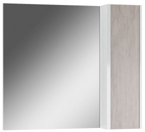 Шкаф-зеркало Uno 80 Дуб серый левый/правый Домино (DU1504HZ) в Чебаркуле - chebarkul.mebel-74.com | фото