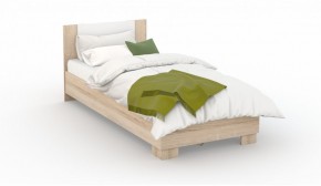 Спальня Аврора Кровать 120 со встроенным основанием под матрас Дуб сонома/Белый в Чебаркуле - chebarkul.mebel-74.com | фото
