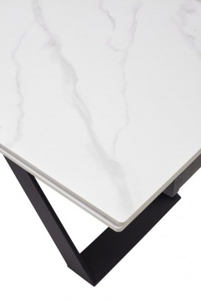 Стол LIVORNO 180 MATT WHITE MARBLE SOLID CERAMIC / BLACK, ®DISAUR в Чебаркуле - chebarkul.mebel-74.com | фото
