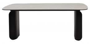 Стол NORD 200 TL-102 Бежевый мрамор, испанская керамика / черный каркас, ®DISAUR в Чебаркуле - chebarkul.mebel-74.com | фото