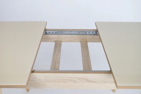 Стол раскладной со стеклом (опоры массив цилиндрический) "Хоста" в Чебаркуле - chebarkul.mebel-74.com | фото