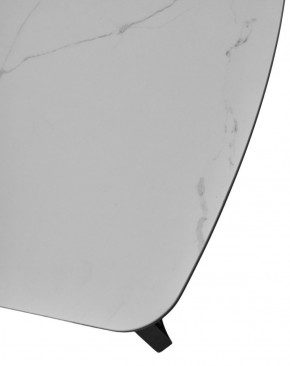 Стол RASMUS 160 TL-45 Белый мрамор, испанская керамика / черный каркас, ®DISAUR в Чебаркуле - chebarkul.mebel-74.com | фото