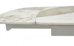 Стол RIVOLI 140 GLOSS LUXURY PANDORA SOLID CERAMIC / WHITE, ®DISAUR в Чебаркуле - chebarkul.mebel-74.com | фото