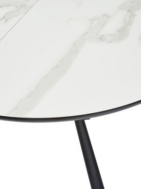 Стол VOLAND BIANCO TL-45 испанская керамика/ BLACK "белый мрамор" М-City в Чебаркуле - chebarkul.mebel-74.com | фото