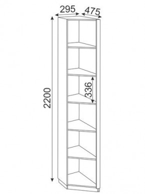 Угловая секция Глэдис М25 (ЯШС/Белый) в Чебаркуле - chebarkul.mebel-74.com | фото