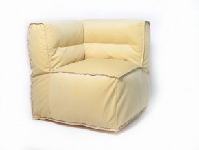 Угловое модульное бескаркасное кресло Комфорт (Желтый велюр) в Чебаркуле - chebarkul.mebel-74.com | фото