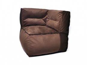Угловое модульное бескаркасное кресло Комфорт (Шоколад велюр) в Чебаркуле - chebarkul.mebel-74.com | фото