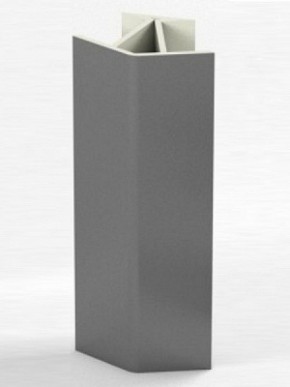 Угловое соединение для цоколя 135 гр. h100 мм (Алюминий, Белый, Черный, Сонома) в Чебаркуле - chebarkul.mebel-74.com | фото