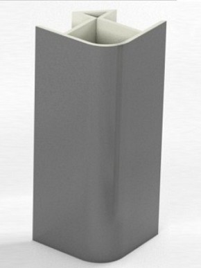 Угловое соединение для цоколя 90 гр. h100 мм (Алюминий, Белый, Черный, Сонома) в Чебаркуле - chebarkul.mebel-74.com | фото