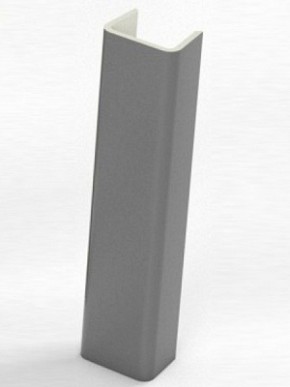 Торцевая заглушка для цоколя h150 мм Цвет Алюминий (Алюминий, Белый, Черный, Сонома) в Чебаркуле - chebarkul.mebel-74.com | фото