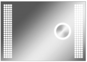 Зеркало Cosmo 100 alum (линза) с подсветкой Sansa (SCL1026Z) в Чебаркуле - chebarkul.mebel-74.com | фото