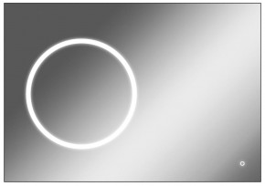 Зеркало Eclipse 100 black с подсветкой Sansa (SE1032Z) в Чебаркуле - chebarkul.mebel-74.com | фото
