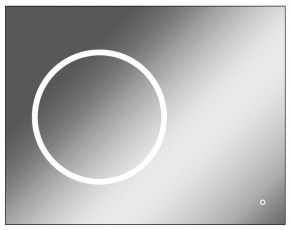 Зеркало Eclipse 90 black с подсветкой Sansa (SE1031Z) в Чебаркуле - chebarkul.mebel-74.com | фото