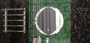Зеркало Канберра 700х700 с подсветкой Домино (GL7032Z) в Чебаркуле - chebarkul.mebel-74.com | фото